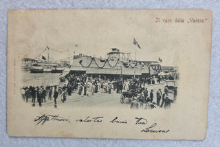 cartolina livorno regia marina varo nave varese 1899 viaggiata formato piccolo
