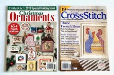 Just Cross Stitch Magazines Lot: 2018 Christmas Ornaments  2019 Farmhouse Ideas