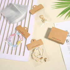 100Pcs Jewelry Package Bags, with Hanging Display Cards Packaging Bags for Sm...