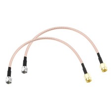 2 Pcs 6" SMA Male to F Type Male Connectors For GPS LAN Common Device