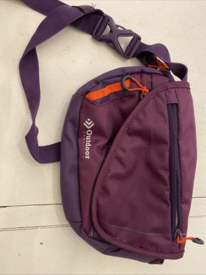Outdoor Products Purple Fanny Pack Waist Bag Travel Hiking Belt Sling Zip Pouch