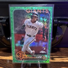 2024 Topps Chrome Logofractor Jung Hoo Lee RC Green Refractor #201 /99 Giants