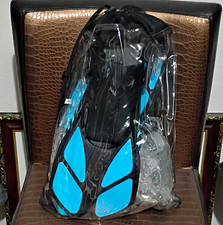 Blue  Black Swim Training Fins Water Sport Swim Fins with Mesh Drawstring Bag