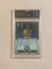 Henry Bolte 2023 Bowman Chrome Mega Box Refractor Auto Autograph TGA 10/10