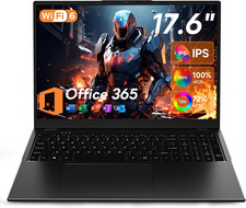17.6 Inch Laptop with Office 365, 100 Srgb FHD Display, 16GB RAM 1TB SSD 128GB