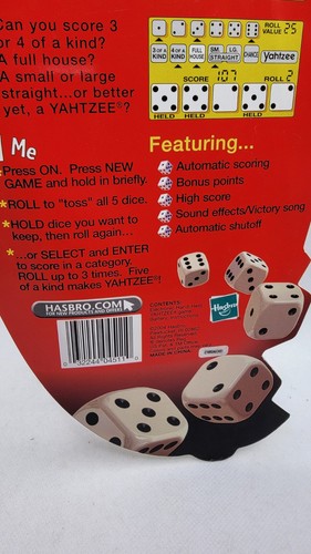 NEW Yahtzee Electronic Handheld Game Rare BLUE BUTTON Milton Bradley SEALED - Picture 9 of 9