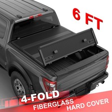 Frp Hard Truck Tonneau Cover For 1983-2011 Ford Ranger W 6ft Bed On Top 4 Fold Frp Hard Truck Tonneau Cover For 1983-2011 Ford Ranger W 6ft Bed On Top 4 Fold