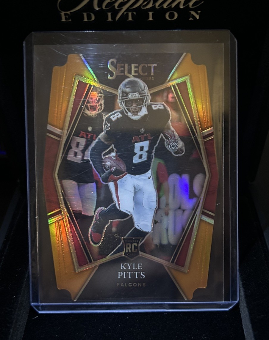 2021 Panini Select Concourse Orange Prizm Die-Cut /249 Kyle Pitts #46 Rookie RC