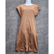 Everlane Luxe Cotton Side-Slit Tee Dress Women Minimalist Casual Midi Size M