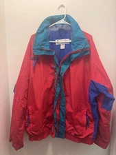 VTG Columbia Bugaboo Jacket Mens XLT XL Tall Red Teal 90s Streetwear Ski winter