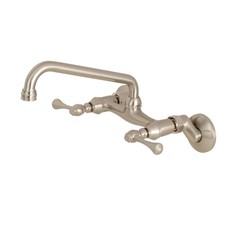 Kingston Brass KS300 1.8 GPM Widespread Bridge Kitchen Faucet - - Nickel