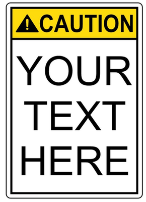 #ad Custom Caution Sign Aluminum Weatherproof 8x12 Outdoor Personalized Text $13.49