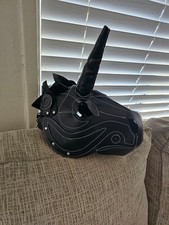 Super Rare Unicorn BDSM Leather Mask Black One Size Fits All Was Bought in Paris