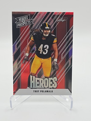 #ad 2024 Leaf Heroes And Prospects Troy Polamalu Red 25 $15.99