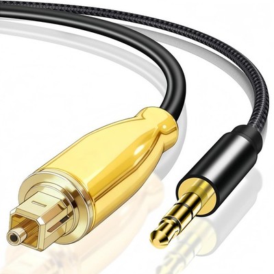 192KHz Digital to Analog Audio Converter, Optical to 3.5mm AUX Adapt Size: 3FT
