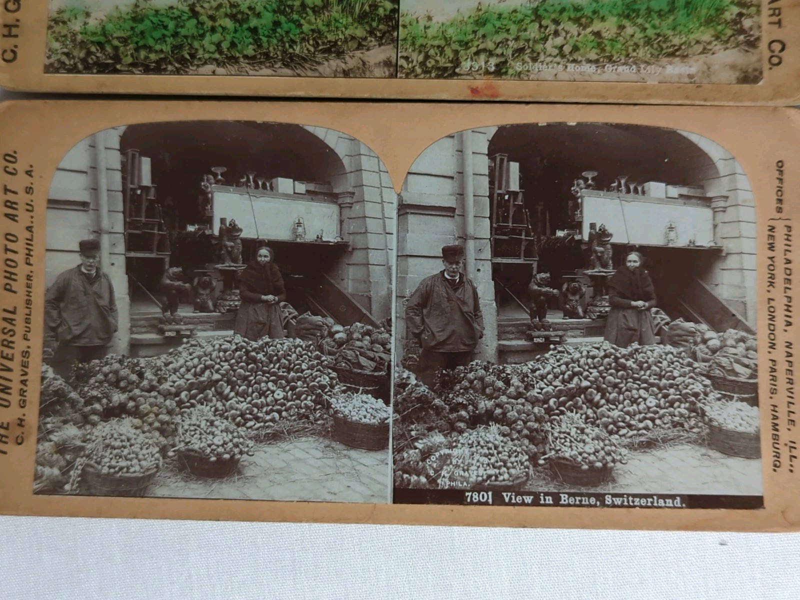 Lot of 5 Vintage Stereoscope Cards The Universal Photo Art Co.