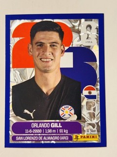 Panini FIFA World Cup 2026 Sticker Blue Crumple PAR 3. Orlando Gill (Paraguay)
