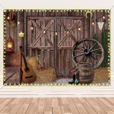 7 x 5 ft Western Party Backdrop Large Western Cowboy Decoration Wild West Photo