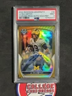 2022 JJ McCARTHY /50 AUTO GOLD REFRACTOR PSA 9 BOWMAN U UNIVERSITY CHROME RC