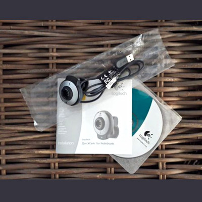 Logitech QuickCam for Notebooks Webcam USB-Kabel Treiber-CD Schwarz/Silber