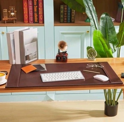 Dacasso Brown Leather Desk Pad  30 x 18 By Econo-Line P3603