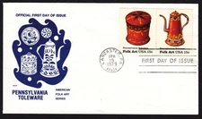 1979 Folk Art Pennsylvania Toleware Sc 1777 1778 FDC Henley 1st cachet
