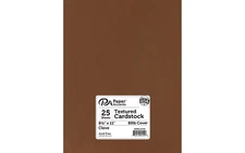 PA Paper Accents Textured Cardstock 8.5” x 11” Clove, 80lb colored cardstock