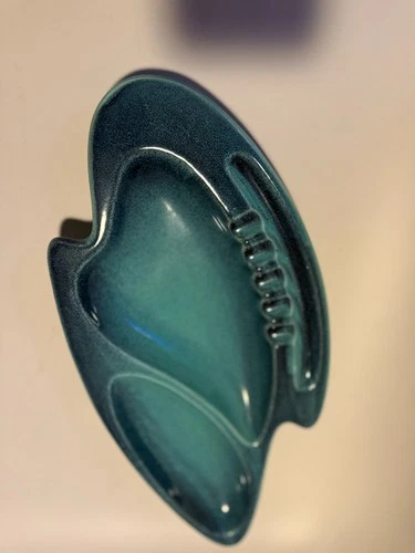 Royal Haeger USA #119 Teal Ashtray Mid-Century Likely 1950s–1960s