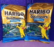 2x Haribo Gold Bears Blueberry Limited Edition Bags Gummi Candy Gummy