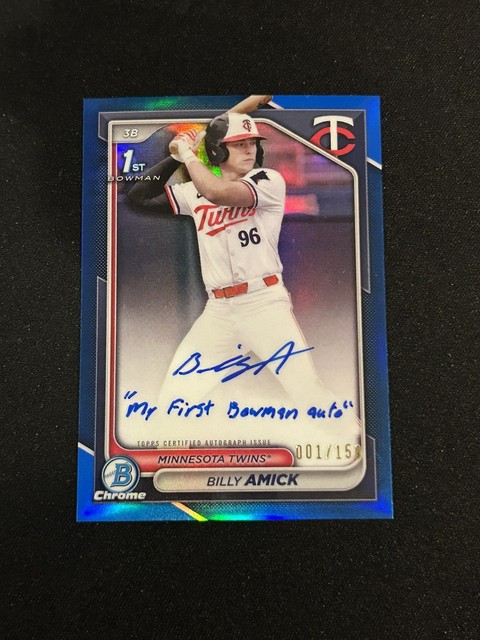 2024 Bowman Draft Chrome 1st Auto Billy Amick 001/150  “my first bowman auto”
