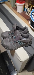 Salomon Damen Wanderschuhe Outdoor Schuhe Schnürung Grau Schwarz/Türkis