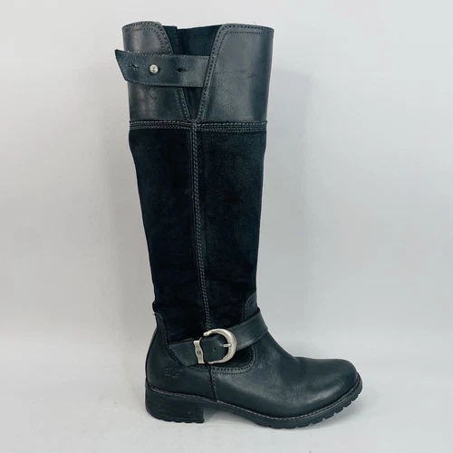 Scarpe stivali Timberland Earthkeepers donna 6 5 m Bethel neri scamosciati alti equitazione