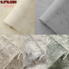 Concrete Effect Wallpaper Distressed Stone Texture Neutral Industrial Feature 6X