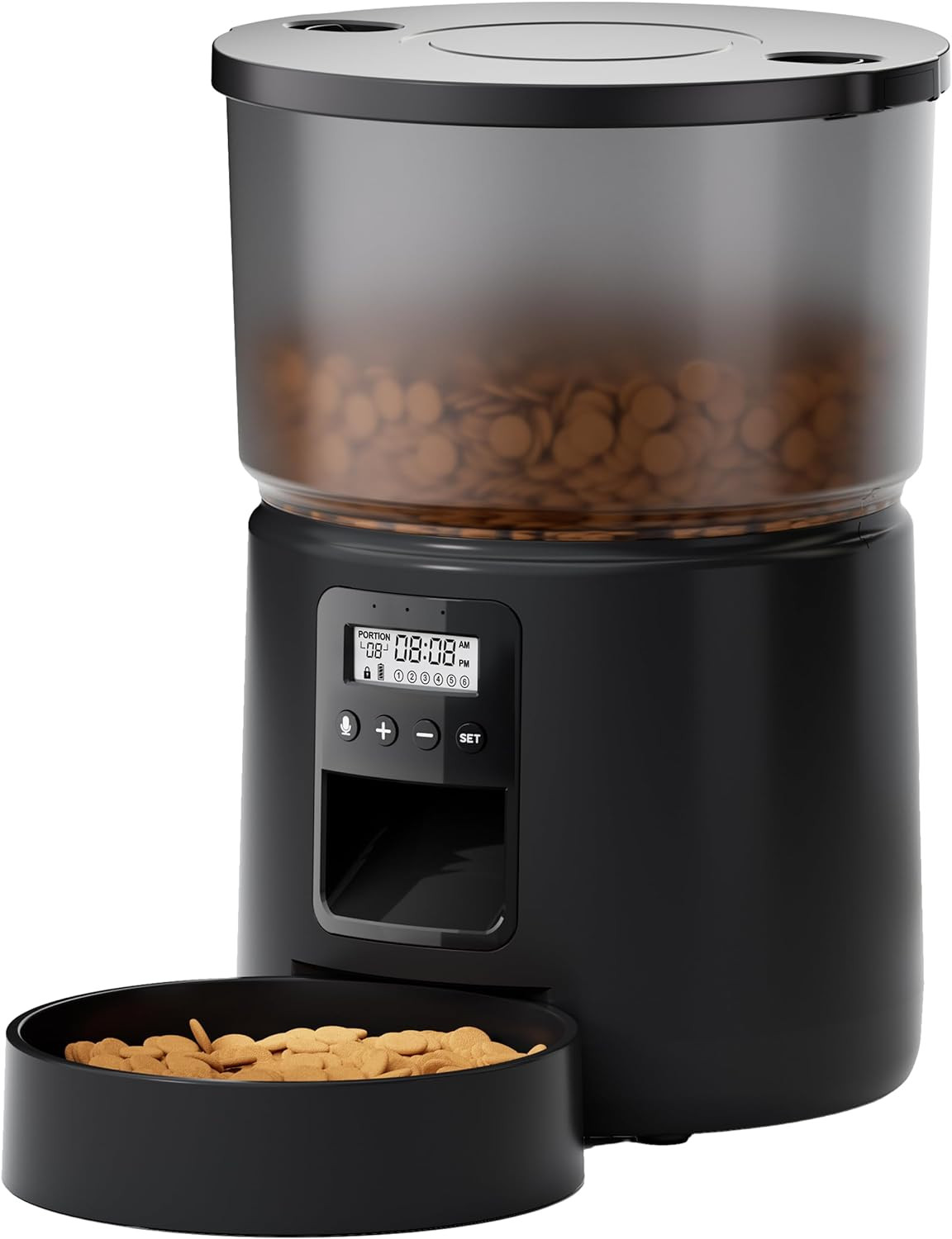 Distributore Cibo Gatti Professionale 4L: Timer e Doppia Alimentazione - 1