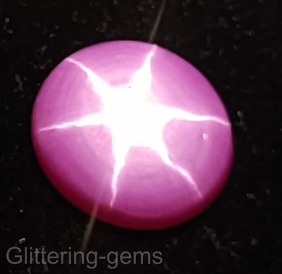 9.50 Ct Natural Pink Star Ruby Oval Cut 6 Rays IGL Certified Loose Gemstone 5DDK