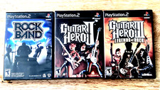 “PS2 Game Lot  Rock Band, Guitar Hero II, Guitar Hero III Legends of Rock Tested