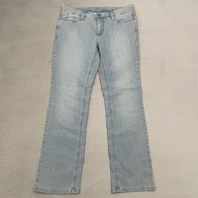 Mac Jeans Womens 35x32 Angela Straight Blue Light Wash Germany Cotton Blend