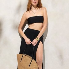 J Crew Bandeau bikini top in Classic Sculpt Small Black