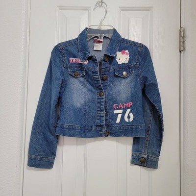 Hello Kitty Camp 76 Denim Jean Jacket.  Youth Small 6/6X
