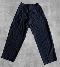 Alexander McQueen 2013 Black Wide Leg Pleated Trousers Silk Blend IT 42 US 6