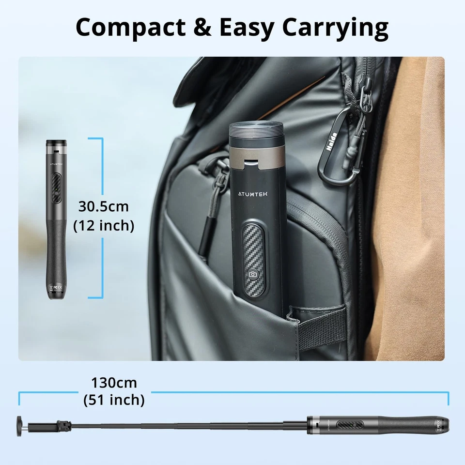 Trípode Palo Selfie 51", Soporte Trípode Teléfono Extensible Todo en Uno con Blueto... Foto 3 de 4