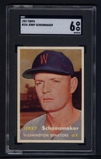 1957 Topps #334 Jerry Schoonmaker SGC 6  PLEASE READ DESCRIPTION