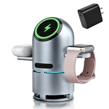 3-in-1 Charging Station for Multiple Devices, Charging Stand with Portable Bu...
