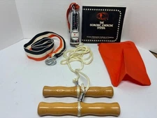 Vintage Isorobic Exercise System w/Load Scale, Rope/Handles, Straps, Manual, Bag
