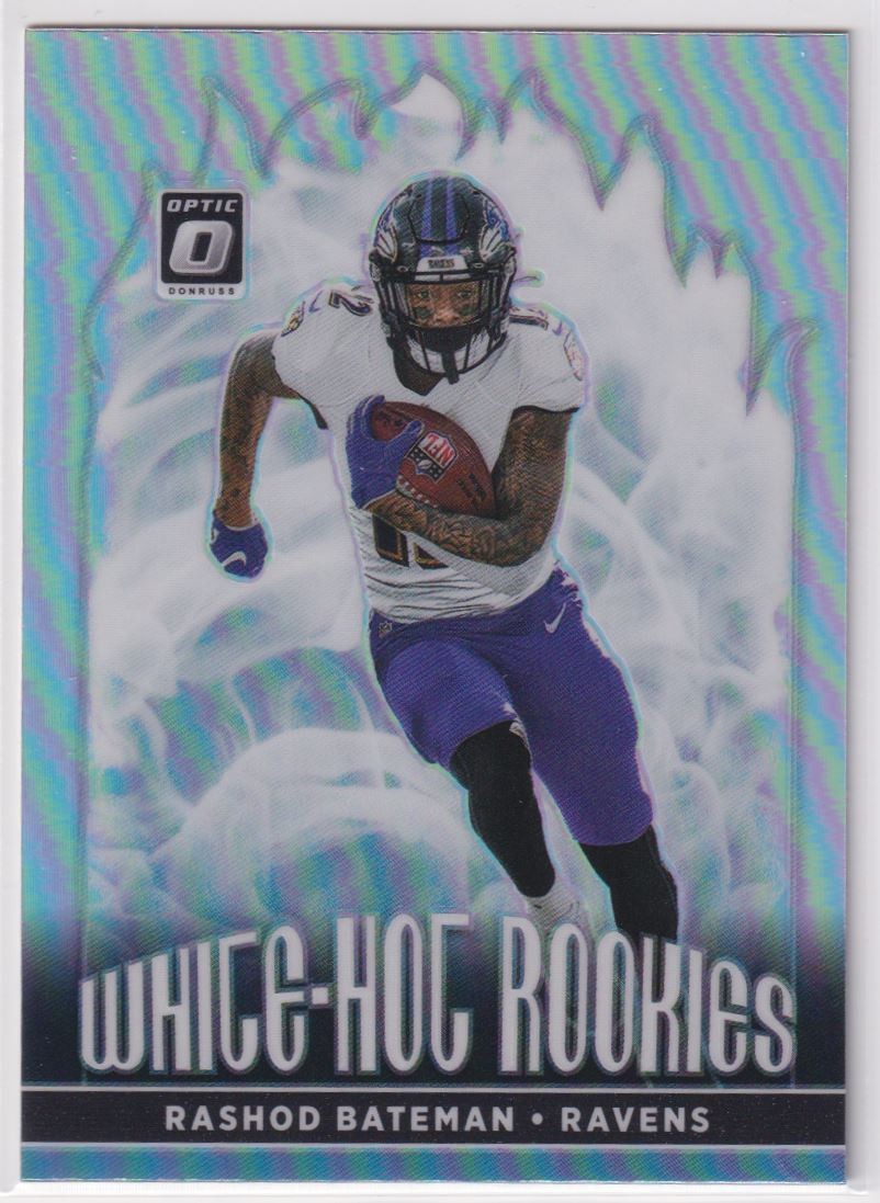 2021 Donruss Optic White Hot Rookies Rashod Bateman Rookie Baltimore Ravens