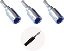 4mm to 1/4 Bit Adapter Magnetic,3 Pack Precision Micro to Standard 6.35mm Bit Ad