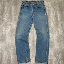 Vintage Levis 501 Jeans Mens 30x32 Blue Denim Western Button Fly Whisker Y2K