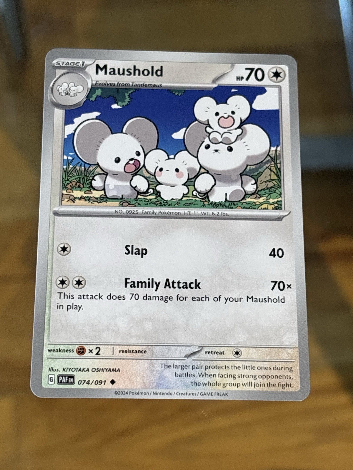 Maushold 074/091 Paldean Fates Pokemon Card