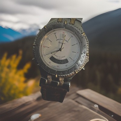 Pro all sport Armitron,Quartz Digital and analog white face,Tachymeter bezel.