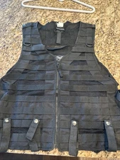 ABA TAC MOLLE BLACK Tactical Carrier Vest No Soft Plates Size  S/M